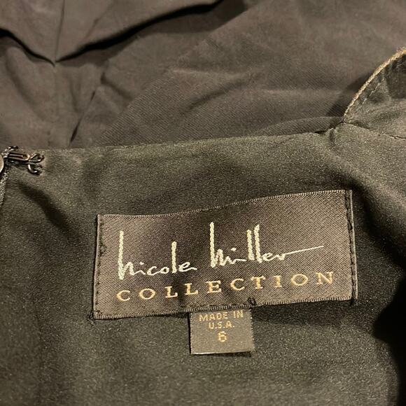 Nicole Miller Collection Sheath Tuck Dress Cocktail Party Size 6 - Picture 9 of 13